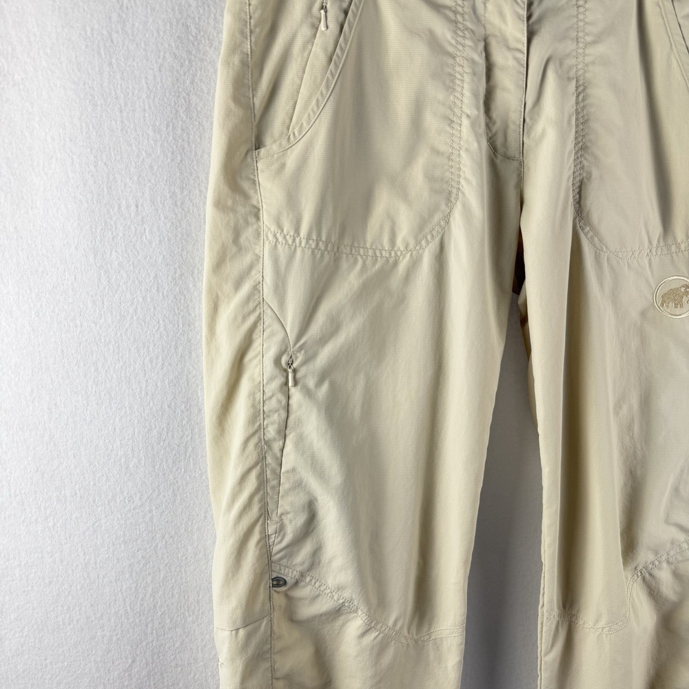 Mammut Womens Pants Sz 8 Cargo Zip Ivory Gorpcore Outdoor Granola Hiking Utility - Picture 3 of 13